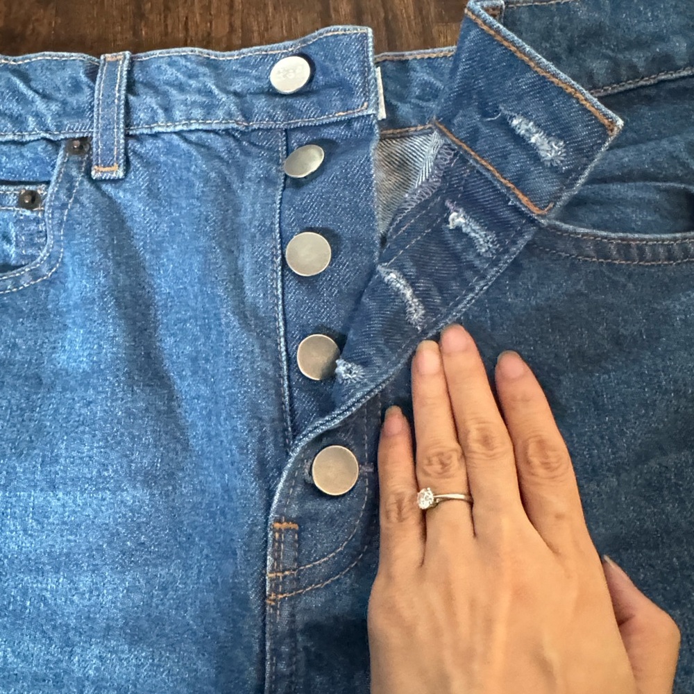 reformation cynthia high rise straight jeans - Picture 5 of 6